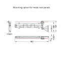 Cable managment arm Wing, for drawer rear panels and movable furniture parts, black
