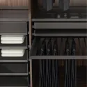 Stalčius su stiklo fasadu MODUS H140mm, G448/488mm, P900-1199mm, tamsi ruda metallic