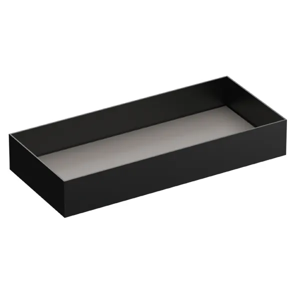 Drawer with aluminium front MODUS H172mm, D448/488mm, W600-899mm, dark brown metallic