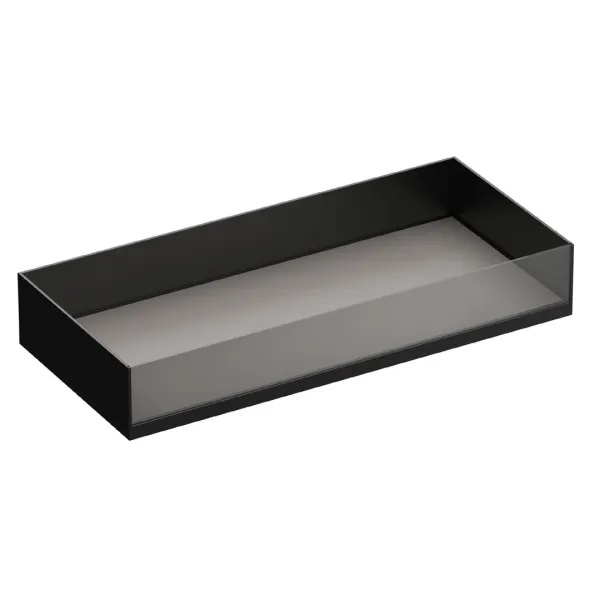 Stalčius su stiklo fasadu MODUS H172mm, G448/488mm, P450-599mm, tamsi ruda metallic