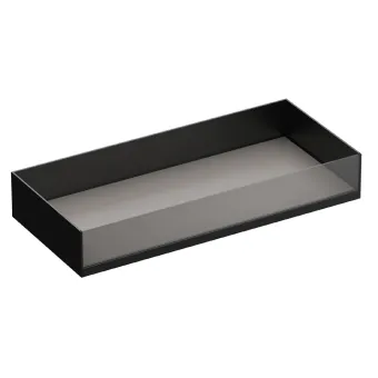 Drawer with glass front MODUS H172mm, D448/488mm, W600-899mm, dark brown metallic