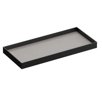 Drawer with aluminium front MODUS H84mm, D448/488mm, W900-1199mm, dark brown metallic