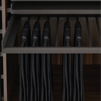 Pull-out shelf without base MODUS H84mm, D448/488mm, W450-599mm, dark brown metallic