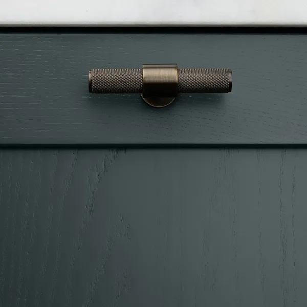 Knob Belgravia T L82mm matt black 
