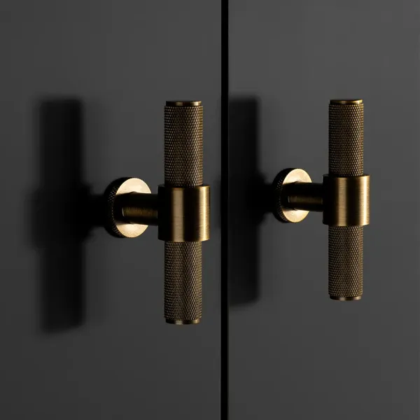 Knob Belgravia T L82mm matt black 