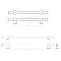 Handle Belgravia CC320mm L402mm matt black 