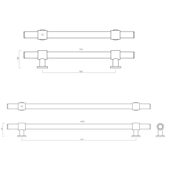 Rankenėlė Belgravia CC320mm, L402mm, matinė juoda