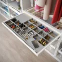 Pull-out drawer with organizer Elitte, W760-818mm, with soft closing, anthracite