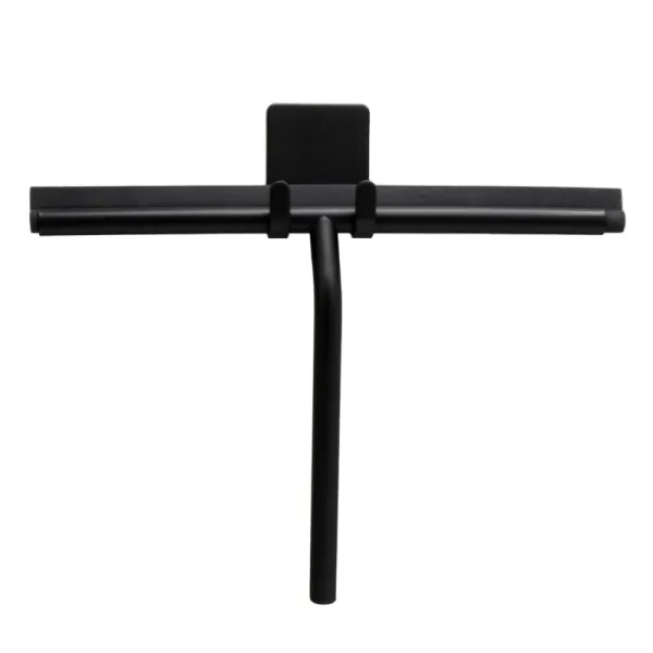 Stiklo valytuvas BASE su klijuojamu laikikliu 57x45x25mm, matinė juoda