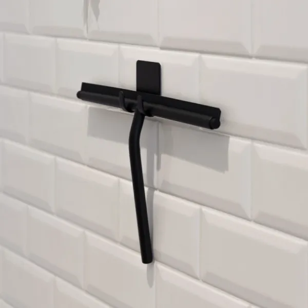 Shower squeegee BASE with self-adhesive holder 57x45x25mm matt black