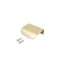 Edge pull profile handle LENTIS, for screw fixing, CC32mm, L52mm, gold brushed