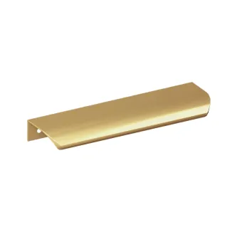 Edge pull profile handle LENTIS, for screw fixing, CC480mm, L500mm, gold brushed