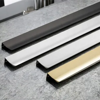 Edge pull profile handle LENTIS, for screw fixing, CC780mm, L800mm, anodized aluminum