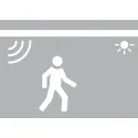 Motion sensor switch Loox, 0.5/1/3 min delay, Ø12mm, black/white/grey