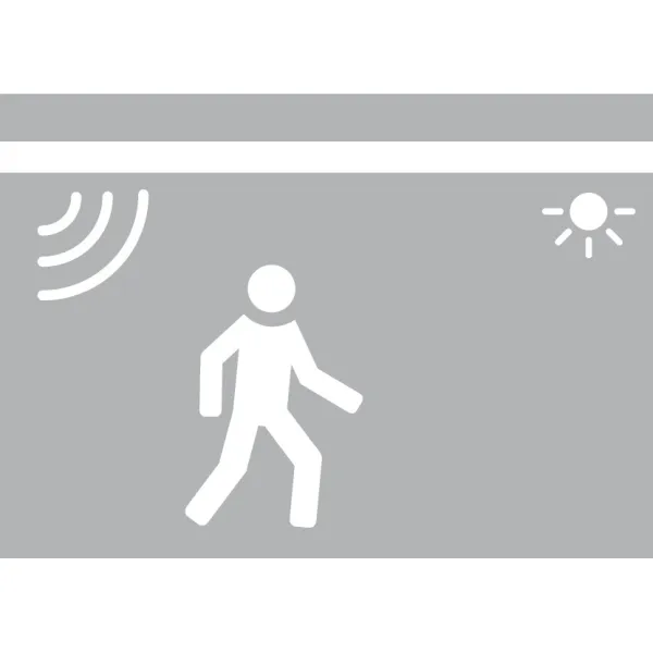 Motion sensor switch Loox, 0.5/1/3 min delay, Ø12mm, black/white/grey