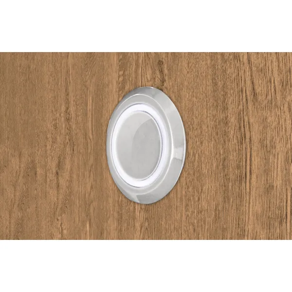Touch dimmer swith In-Line Loox5, with orientation light, Ø17mm, 12V, 2m, chrome