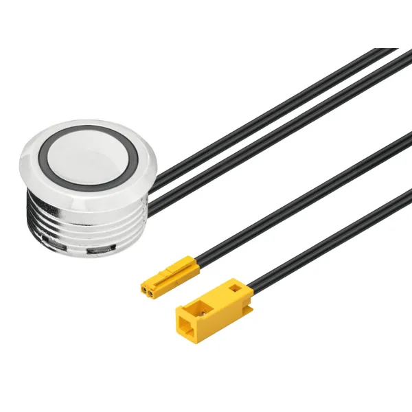 Touch dimmer swith In-Line Loox5, with orientation light, Ø17mm, 12V, 2m, chrome