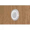 Touch dimmer swith In-Line Loox5, with orientation light, Ø17mm, 24V, 2m, chrome