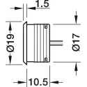 Touch dimmer swith In-Line Loox5, with orientation light, Ø17mm, 24V, 2m, chrome
