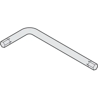 Hex key, L-shaped, steel galvanized