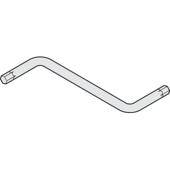 Hex key, Z-shape, steel galvanized