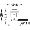 Push switch, Häfele Loox, with lead