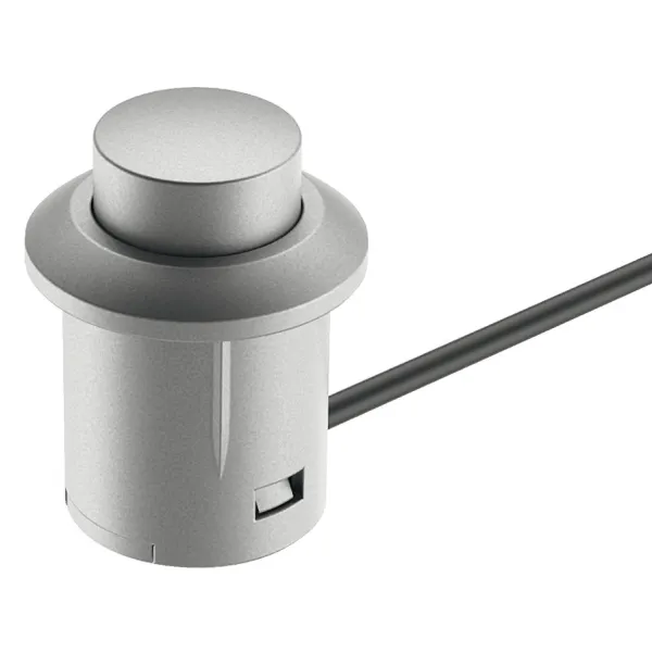 Jungiklis mechaninis paspaudžiamas Ø12mm, su laidu pilka