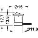Rocker switch, Häfele Loox, with lead