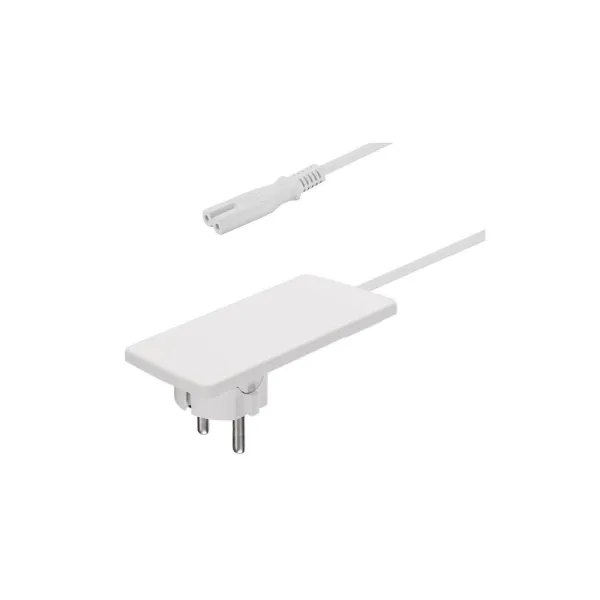 Mains lead for driver OneCable, Extremely flat, EU 230V C7, L300mm, white