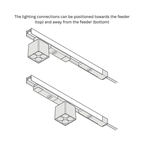 Feeder for flat cable power feeding OneCable, 24V, 90W, L200mm, black