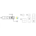 Plėtiklis Connect Mesh, 2 jungčių MultiWhite 2-Wire, su jungitmi jungikliui, 24V, 120W, Loox5