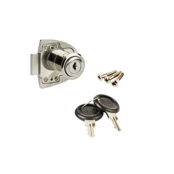 Drawer lock 850N Ø19x22mm keys alike, nickel plated