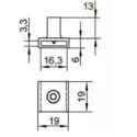 Adjustable peg 13mm, with premounted screw, zinc plated