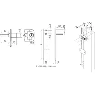 Spynelė centrinė 1018 L600mm, 3x13mm,