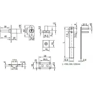 Spynelė centrinė 1018 L600mm, 3x13mm,