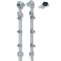 Central lock 851N L600mm, Ø19x22mm 8mm, lateral lock, nickel plated