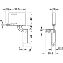 Concealed hinges AIR, with PUSH, nickel