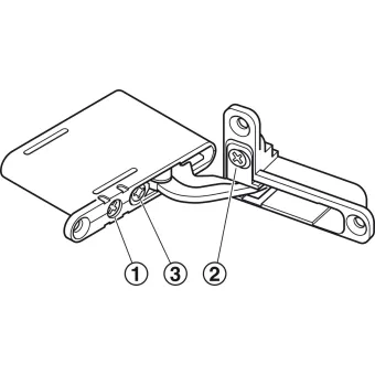 Concealed hinges AIR, with PUSH, nickel