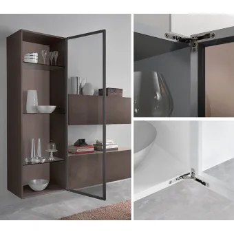 Concealed hinges AIR, with PUSH, nickel