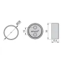 End support for Ø28mm tube black