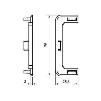 Endcap for profile, outer, white