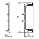 Endcap for profile, inner, aluminium