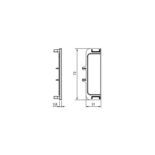 Endcap for profile, inner, white