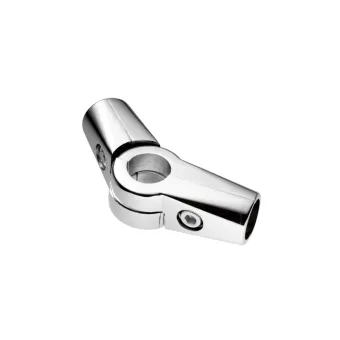 2-way connector, adjustable angle, for Ø25mm tube, chrome