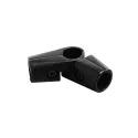2-way connector, adjustable angle, for Ø25mm tube, chrome