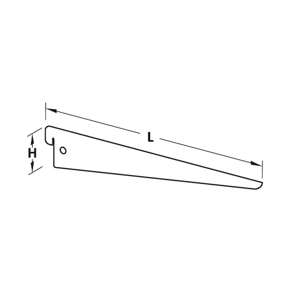Bracket, U-type, double, L470mm 50kg white