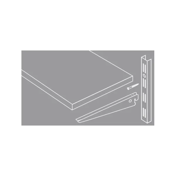 Bracket, U-type, double, L470mm 50kg white