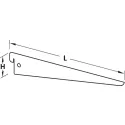 Bracket, U-type, double, L170mm 50kg black