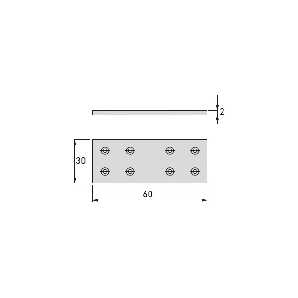 Fixing plate 60x30mm