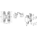 Hinge KUBIKUADRA for sliding doors, matt chrome